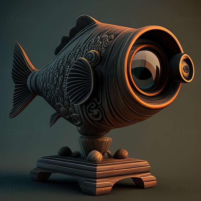 3D model Black fish telescope (STL)